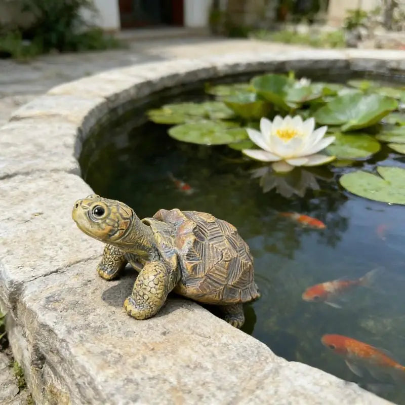 Resin Hanging Turtle Statue | Plant Pot Hanger & Garden Decor