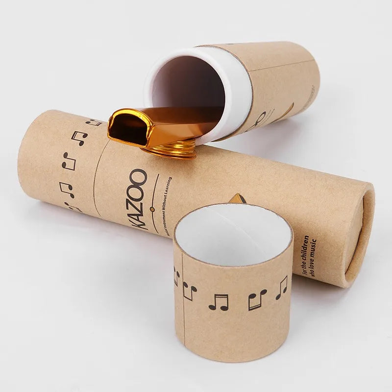 Kazoo Paper Tube Can Hold Metal Mouth Play Musical Instruments Simple