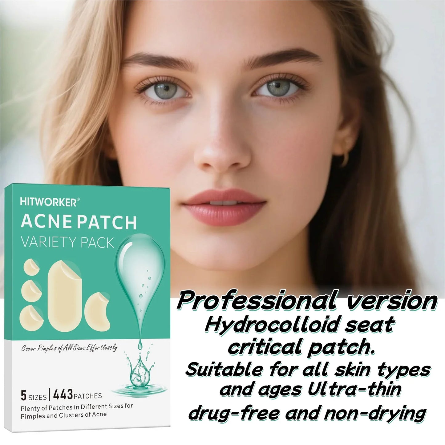 Hydrocolloid Acne Patches – Invisible, Waterproof | All Skin Types