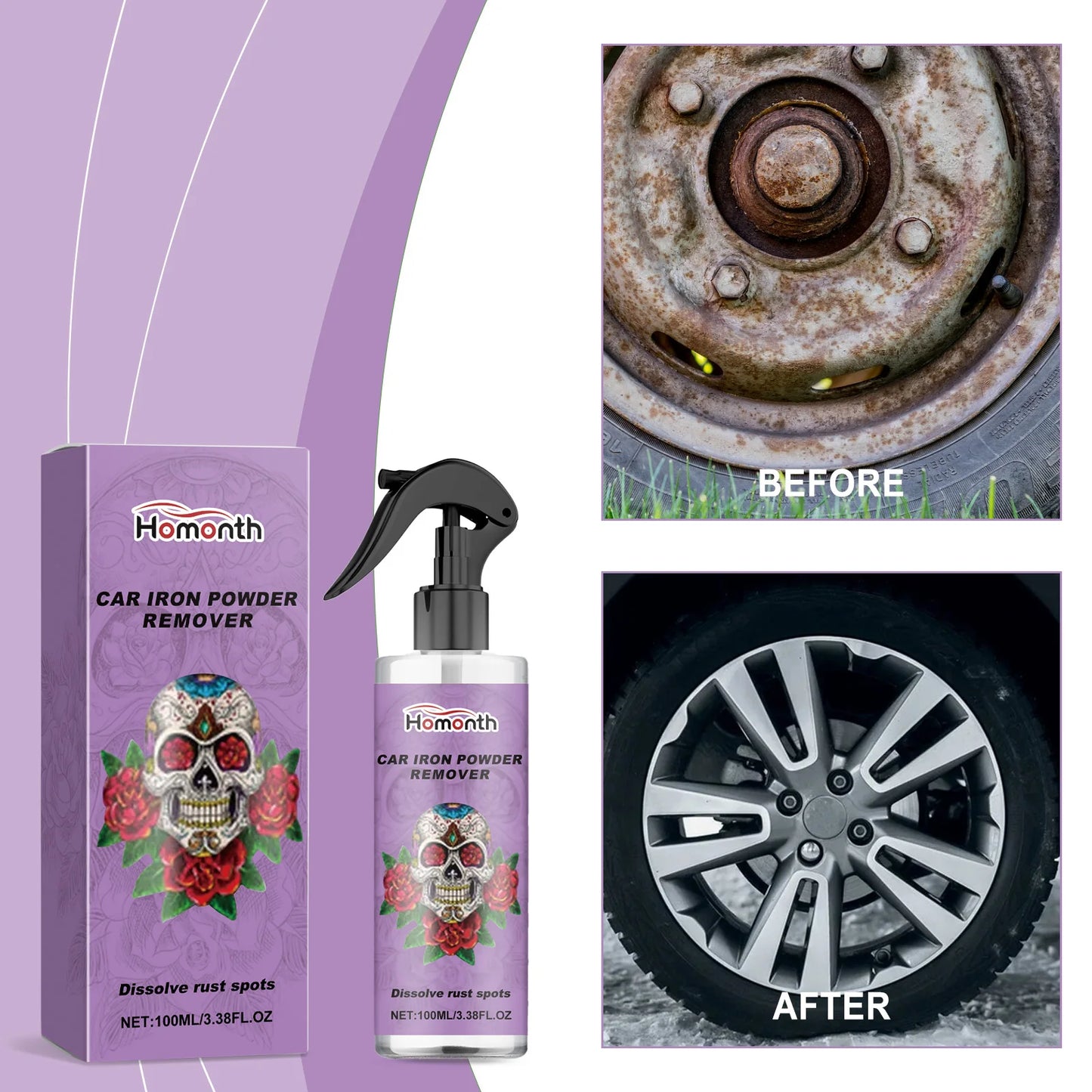 Wheel Hub Rust Removal & Polish Spray 100ml | Rim Cleaner