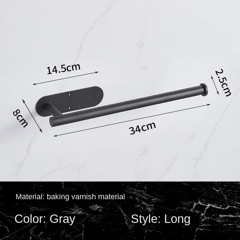 Wall-Mount Stainless Steel Paper Towel & Toilet Roll Holder