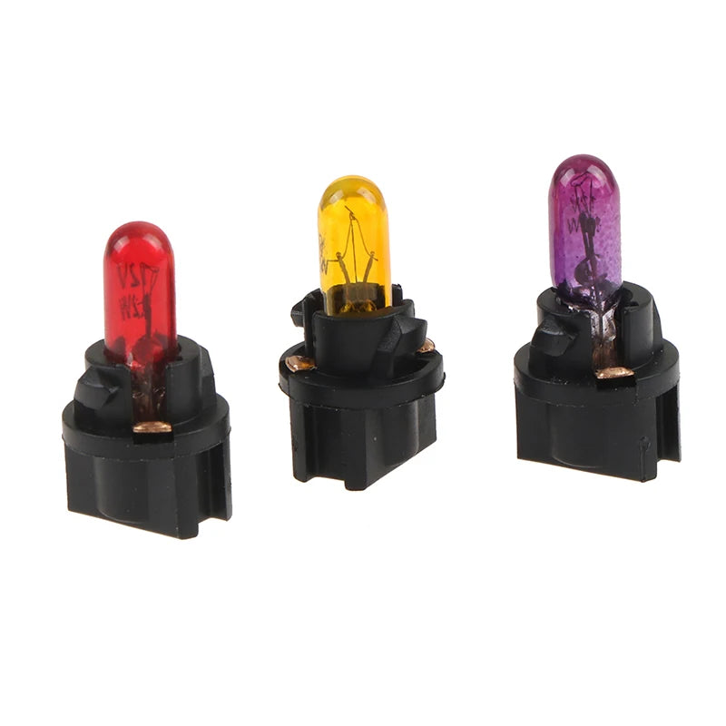 10PCS 12V T5.5 Led Bulb W1.2WCar Interior Lights Dashboard Heating Indicator Wedge Auto Instrument Lamp Air Conditioning Lamp Peaceful Pleasures Health and Wellness
