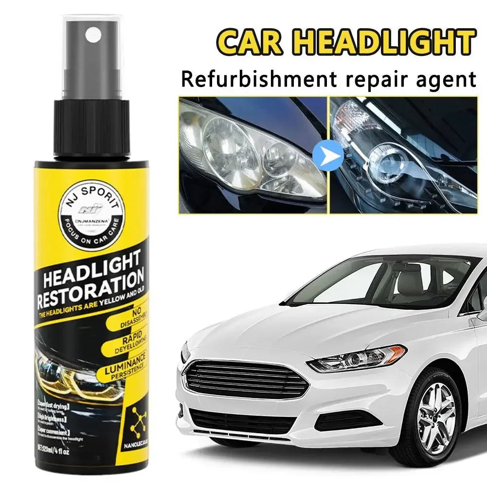 Headlight Repair Spray for Car Refurbishment Anti-Oxidation Coating Car Lamp Polishing Agent Scratch Restoration Dirt Clean Peaceful Pleasures Health and Wellness