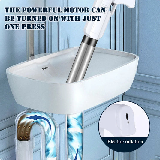 Powerful Electric Toilet Plunger Shock Wave Unblocker Anti-Splash Sewer Drain Pneumatic Pipe Dredging Tool For Blocking Unblock Peaceful Pleasures Health and Wellness