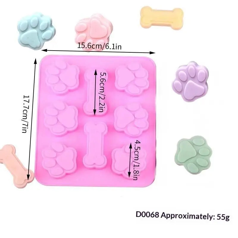 Cute Pet Paw Silicone Mold – DIY Candle Soap Chocolate Baking