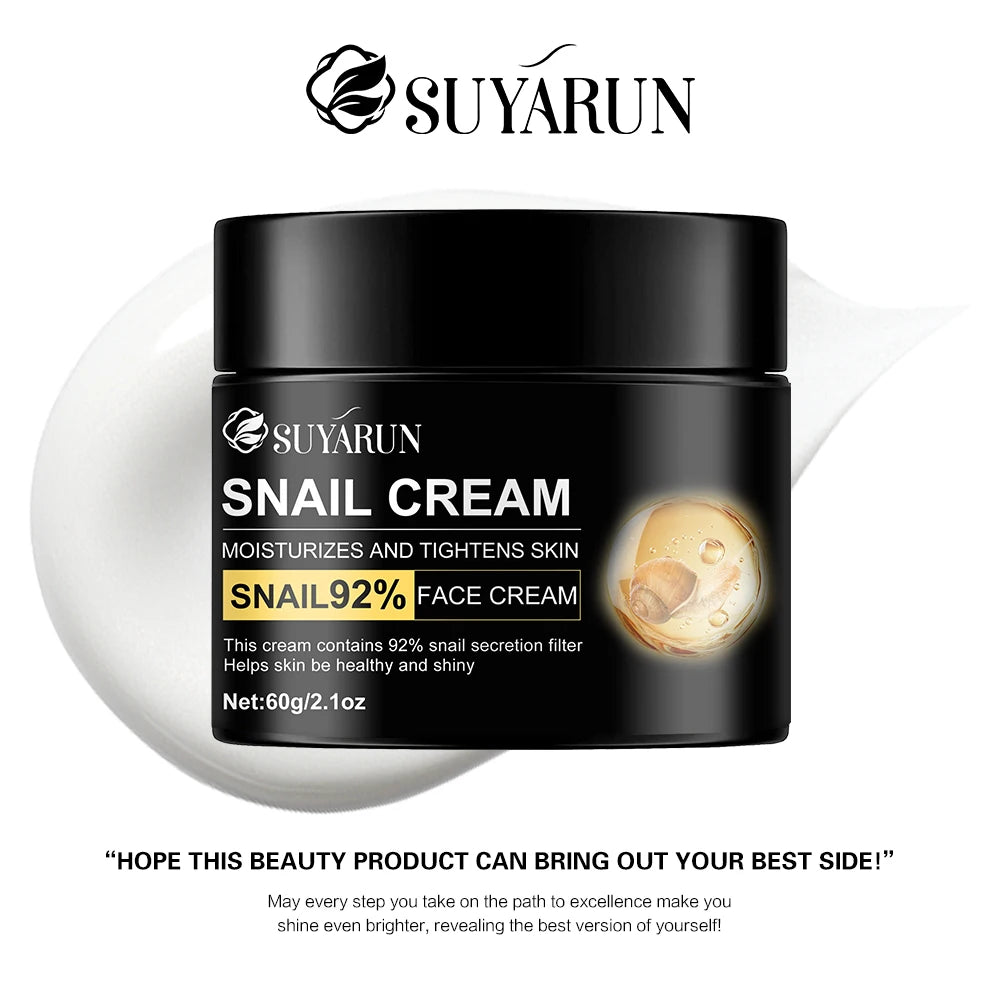 Snail Mucus Coconut Oil Cream, enriched with coconut oil and aloe vera, smooths fine lines, brightens and firms the skin . Peaceful Pleasures Health and Wellness
