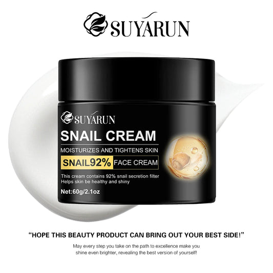 Snail Mucus Coconut Oil Cream, enriched with coconut oil and aloe vera, smooths fine lines, brightens and firms the skin . Peaceful Pleasures Health and Wellness