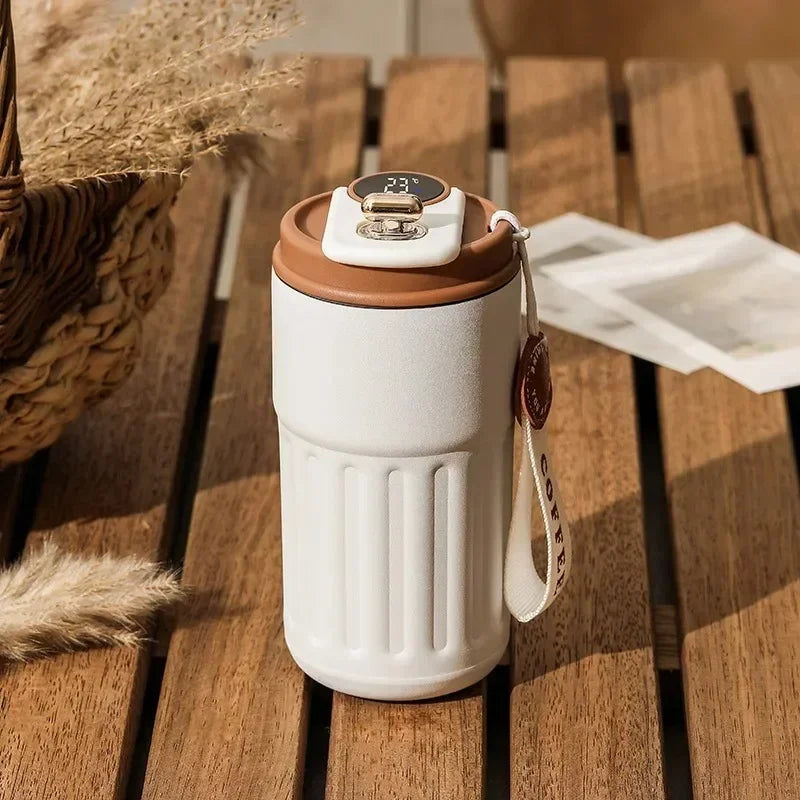 Stainless Steel Thermos Flask with LED Temperature Display 450ml