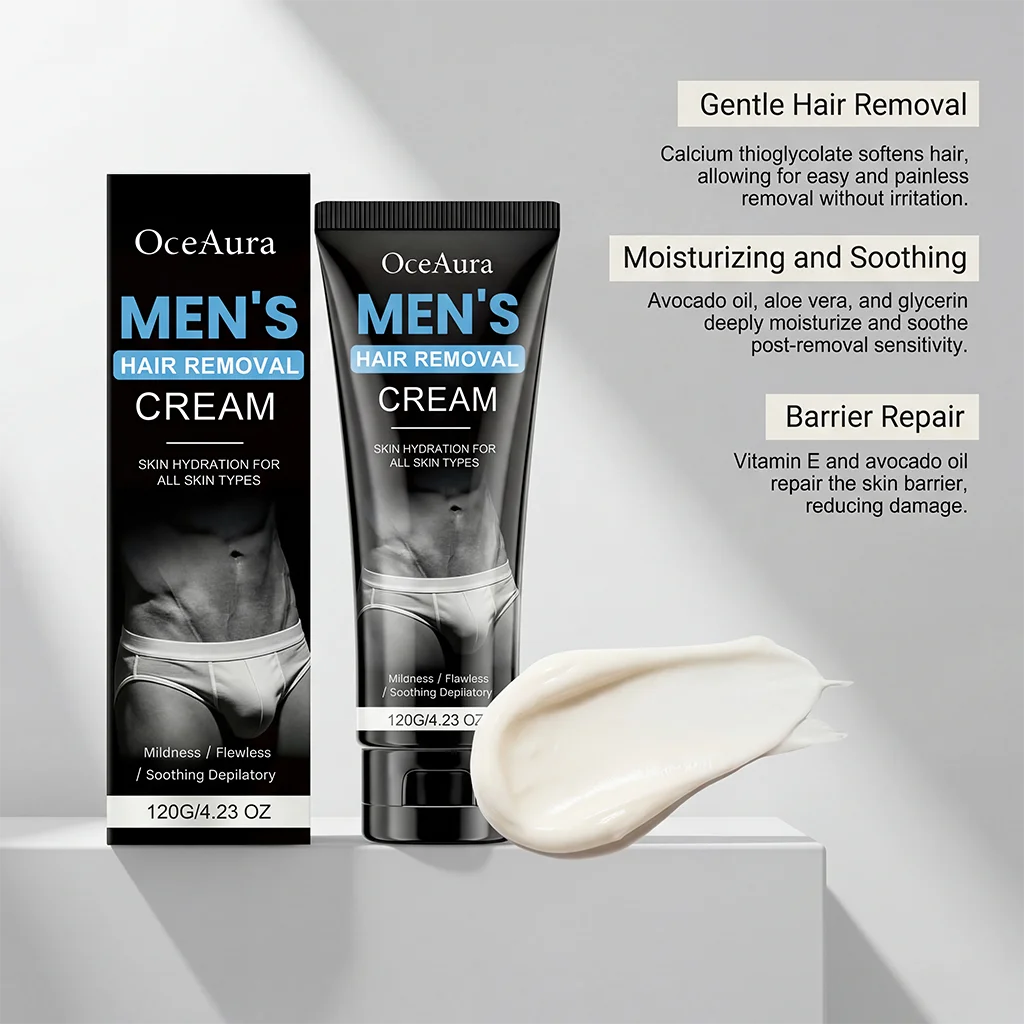 Men's Painless Hair Removal Cream – Chest Arms Legs
