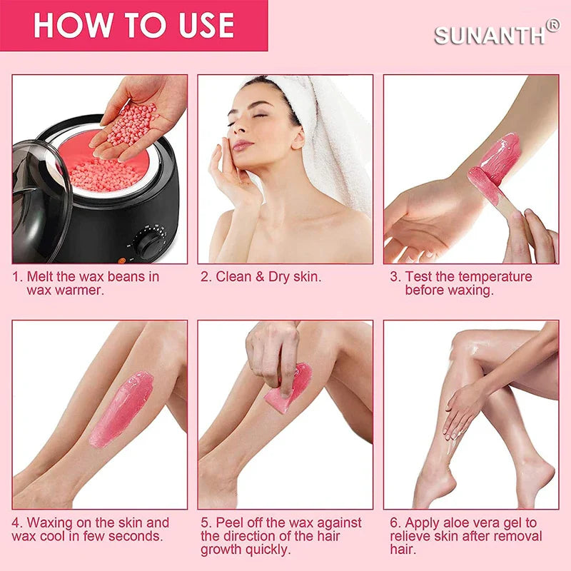 Hard Wax Beans 50/200/500g – Painless Body Hair Removal