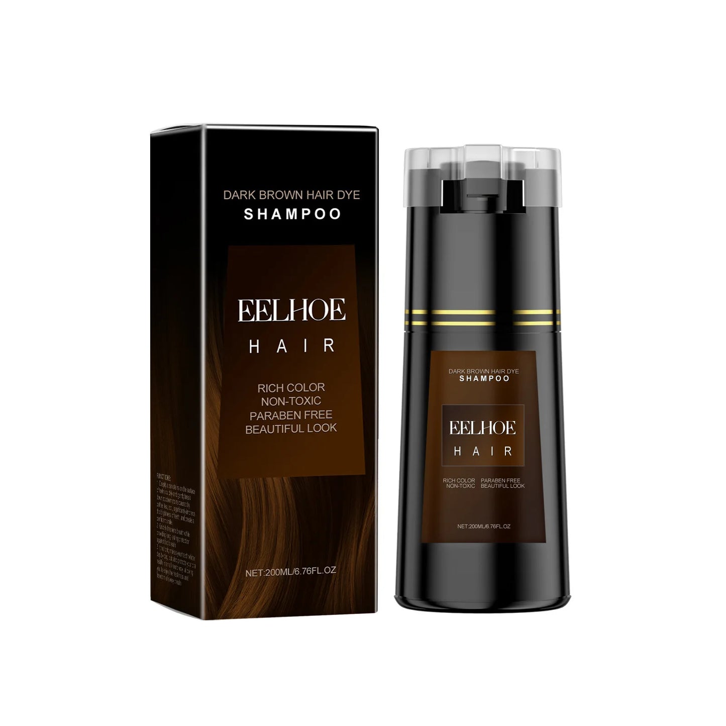 DIY Color Depositing Hair Shampoo Collection - Plant Extract Infused, Gentle & Easy to Color, Trendy Hair Dye Shampoo Peaceful Pleasures Health and Wellness borwn
