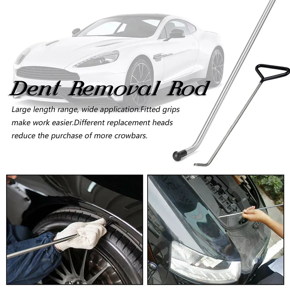 PDR Car Dent Repair Hooks Push Rods Taper Heads Replacement Kit Auto Body Hail Damage Paintless Dent Removal Tool Peaceful Pleasures Health and Wellness