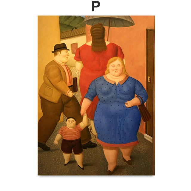 Fernando Botero Women Dancing Circus Canvas Wall Art Print