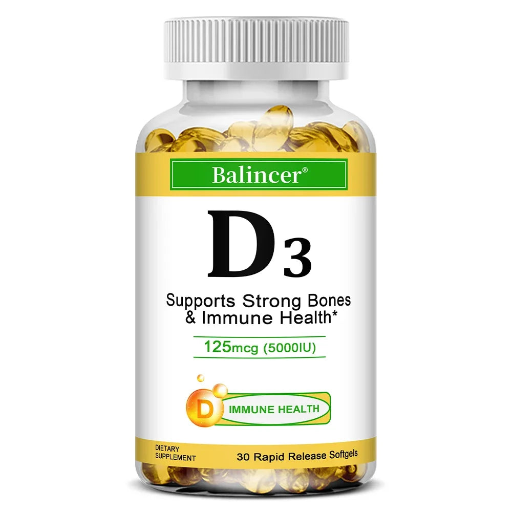 Balincer Vitamin D3 5000 IU Softgels – Bone & Immune Support