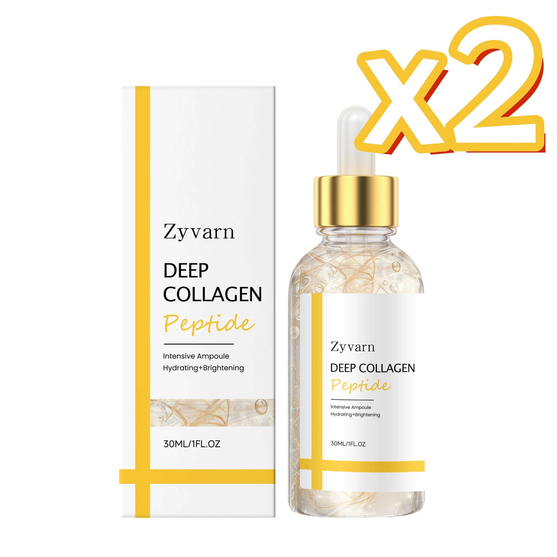 Silk Peptide Intensive Lifting Serum Rejuvenate Skin Enhance Elasticity Anti Wrinkles Serum Collagen Peptide Firming Skin Care Peaceful Pleasures Health and Wellness 30ml Boxed x 2