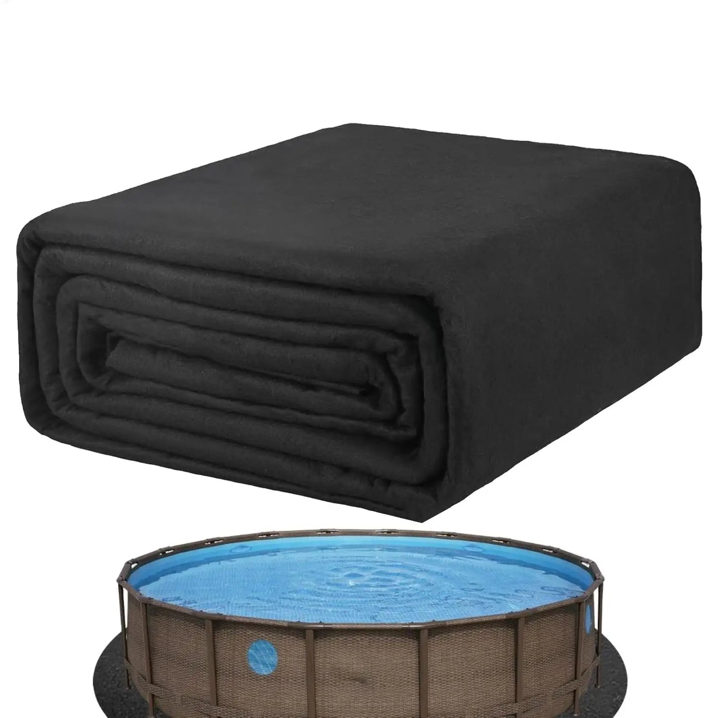 Pool Liner Pad Round Tub Mat Pool Protector Ground Pool Protector Non Slip Outdoor Pool Protection Padding Spa Accessories Peaceful Pleasures Health and Wellness