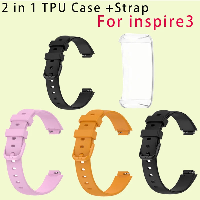 2-in-1 TPU Case & Silicone Strap for Fitbit Inspire 3 Peaceful Pleasures Health and Wellness