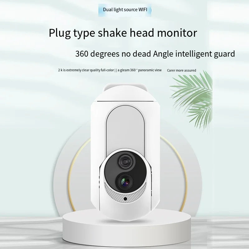 Tuya Wall Plug In Camera Wifi 360° 1080P Surveillance Home Security Protection Night Vision LED Lamp Light IP Cameras Peaceful Pleasures Health and Wellness