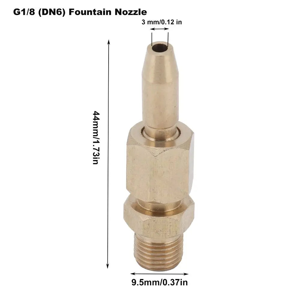 10-Pack Brass Fountain Nozzle G1/8 & G1/4 Male Thread Spray Head