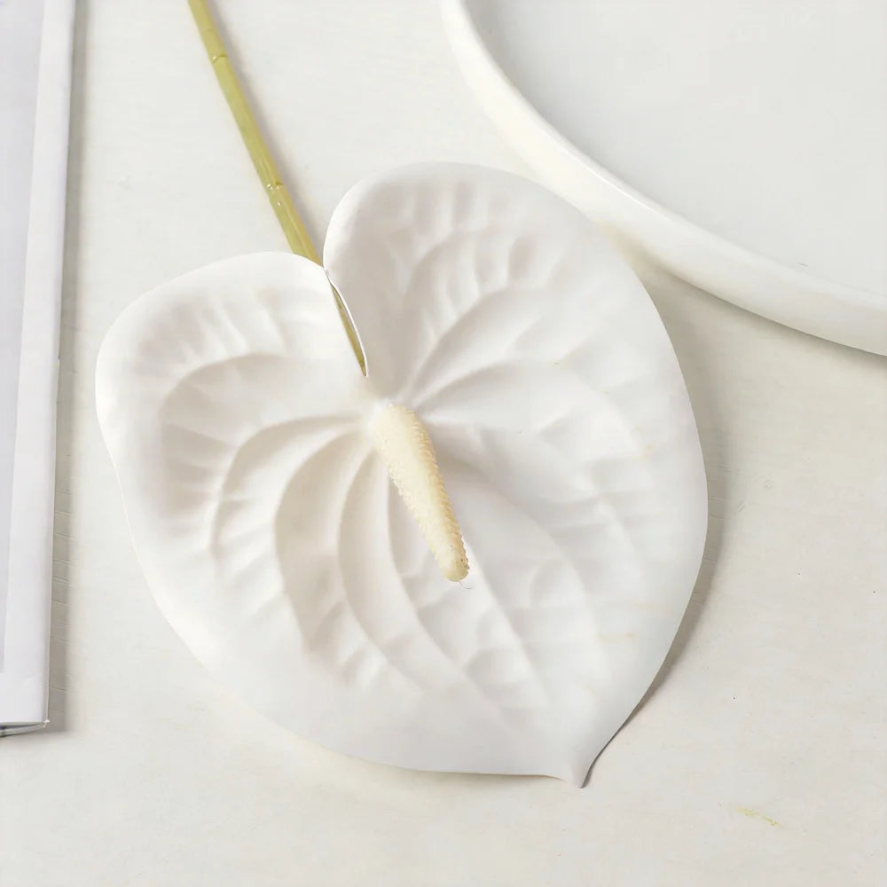 Silk Anthurium Single Stem Faux Flower – Wedding & Home Decor