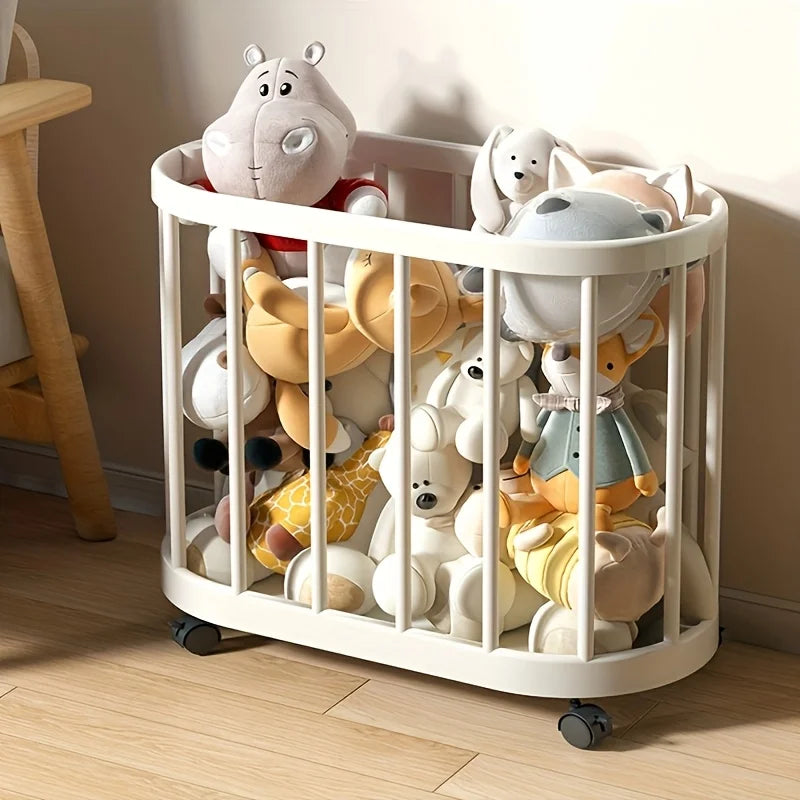 4-Wheel Rolling Storage Basket for Yoga Mat & Sports Gear