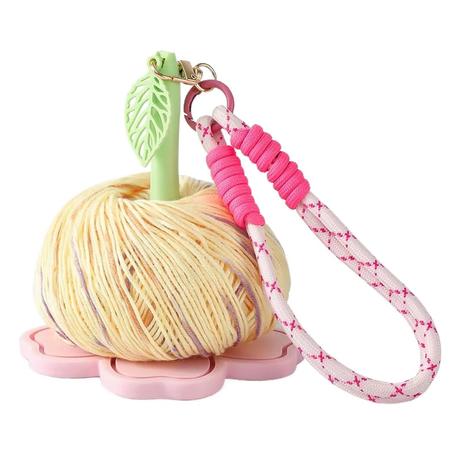 Wrist Yarn Holder – 3D Flower Crochet & Knitting Organizer