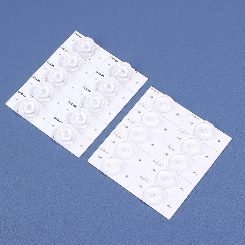 10Pcs SMD LED Beads 3V 6V TV Backlight Repair Kit 32–65 Inch