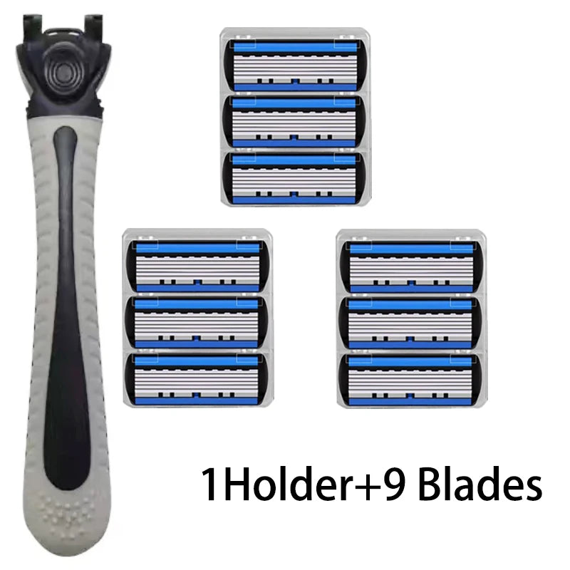 6-Layer Double Edge Safety Razor – Stainless Steel Manual Shaver