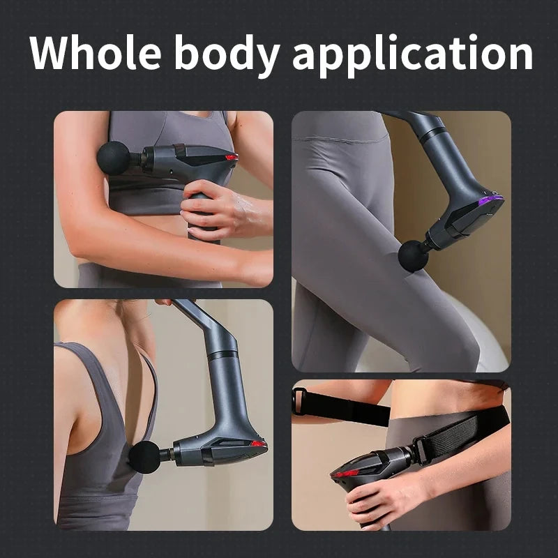 Hot Selling Long-handle Electric Massage Gun: Multifunctional for Muscle Relaxation, Deep Tissue Percussion Relief Peaceful Pleasures Health and Wellness