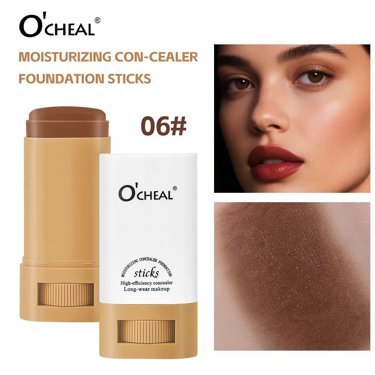 OCHEAL Waterproof Concealer Foundation Stick – Natural Finish