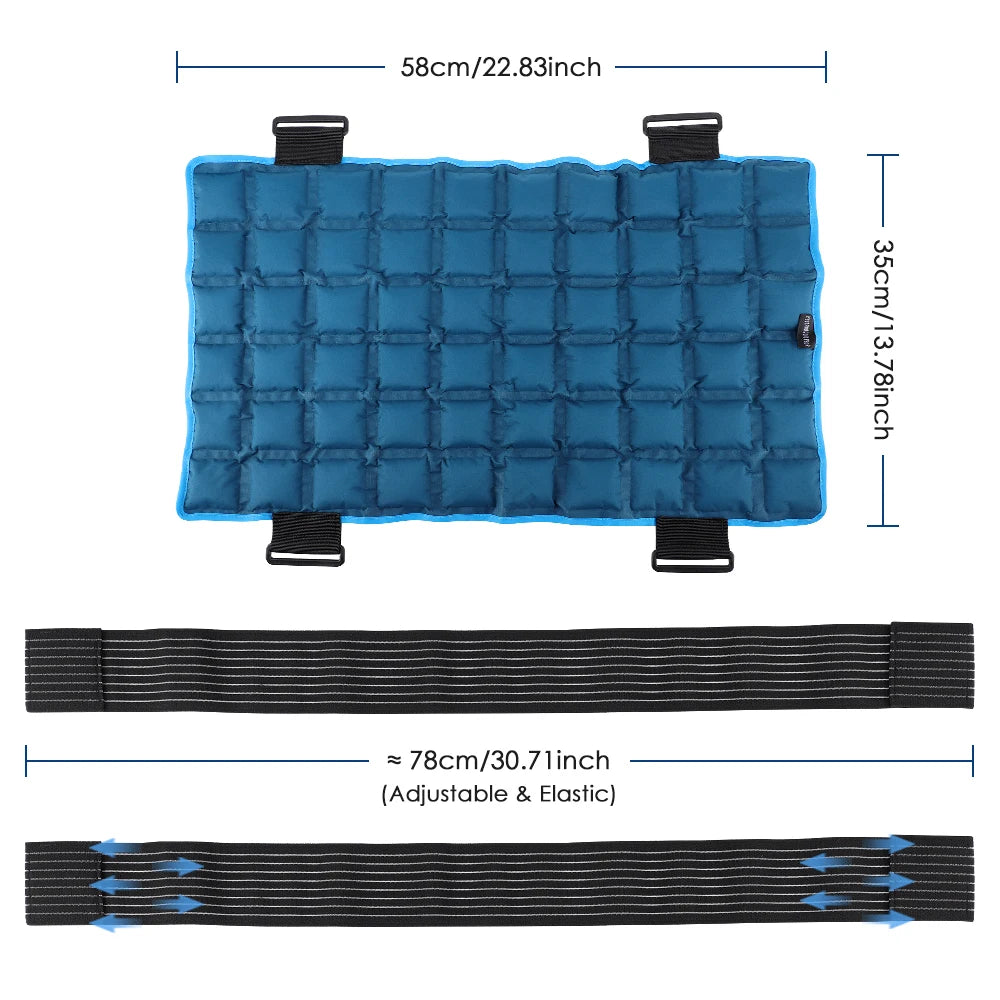 1PC Reusable Hot Cold Gel Pack Large Ice Pack Cooling Mat for Back/Knee/Calf/Shoulder Relaxation for First Aid Sports Sprain Peaceful Pleasures Health and Wellness Blue