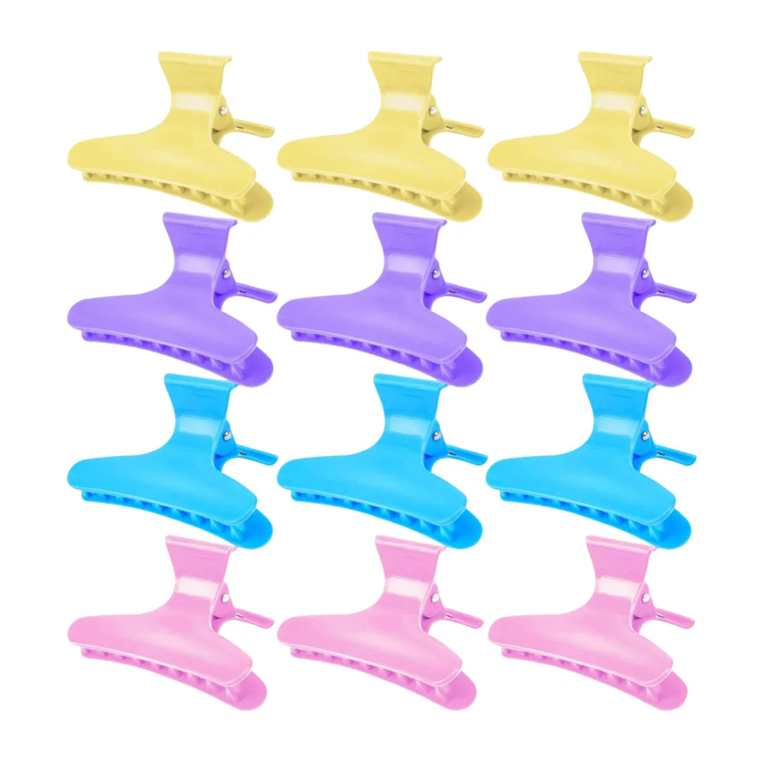 12-Piece Butterfly Hair Clips Set - Non-Slip, Stylish Design Hair Styling Accessories in Multiple Colors - Perfect for Elegant Peaceful Pleasures Health and Wellness A