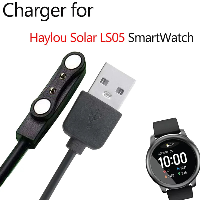 USB Charger Cable Dock for Xiaomi Haylou Solar LS05 Smartwatch Peaceful Pleasures Health and Wellness