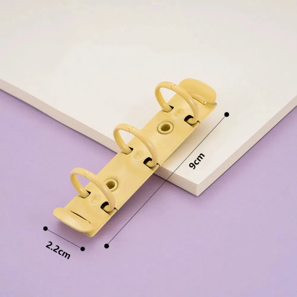 Colorful Detachable Metal Spiral Rings Binder Clip High Quality Diary A8 Paper Binder Clips DIY Album Loose Leaf Ring Office Peaceful Pleasures Health and Wellness Yellow-1PC