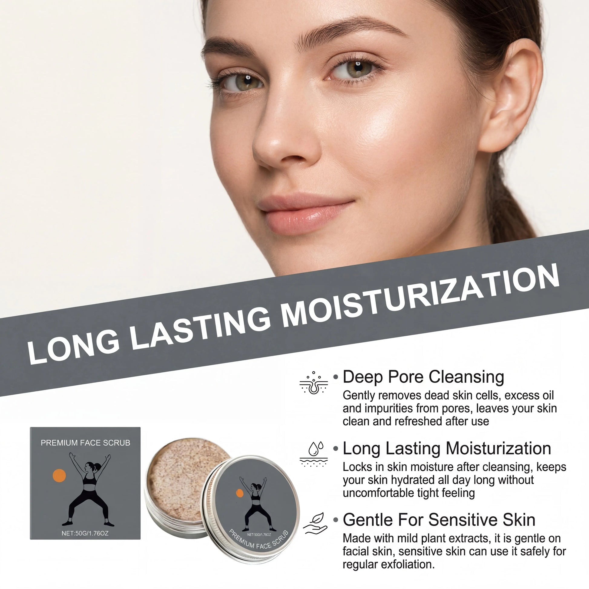 Lavender Face Exfoliating Balm Cream Deep Cleanse Pores Dirt Gentle Exfoliate Reduce Skin Rough Enhance Smoothness Facial Scrub Peaceful Pleasures Health and Wellness