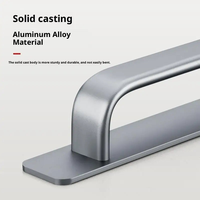 Aluminum Alloy Drill-free Handle Glass Sliding Door Window Drawer Wardrobe Push-pull Bathroom Sticker Door Handles Peaceful Pleasures Health and Wellness