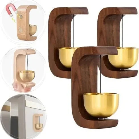 C-Shape Magnetic Wind Chime | Brass Finish | Housewarming Gift Decorative Wind Chime Peaceful Pleasures Health and Wellness