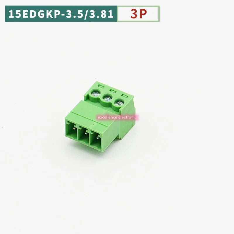 10PCS 15EDGKP 3.81mm/3.5mm Welding Free Aerial Docking Plug-in Terminal Block Female Socket 2P 3P 4P-12P 3.5/3.81 Pitch Peaceful Pleasures Health and Wellness 3P 3.81mm