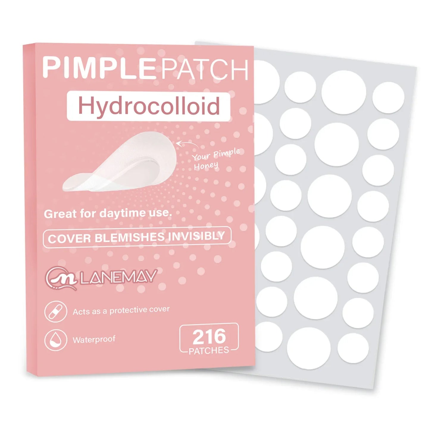 Hydrocolloid Acne Patches – 96-Count Invisible Spot Treatment