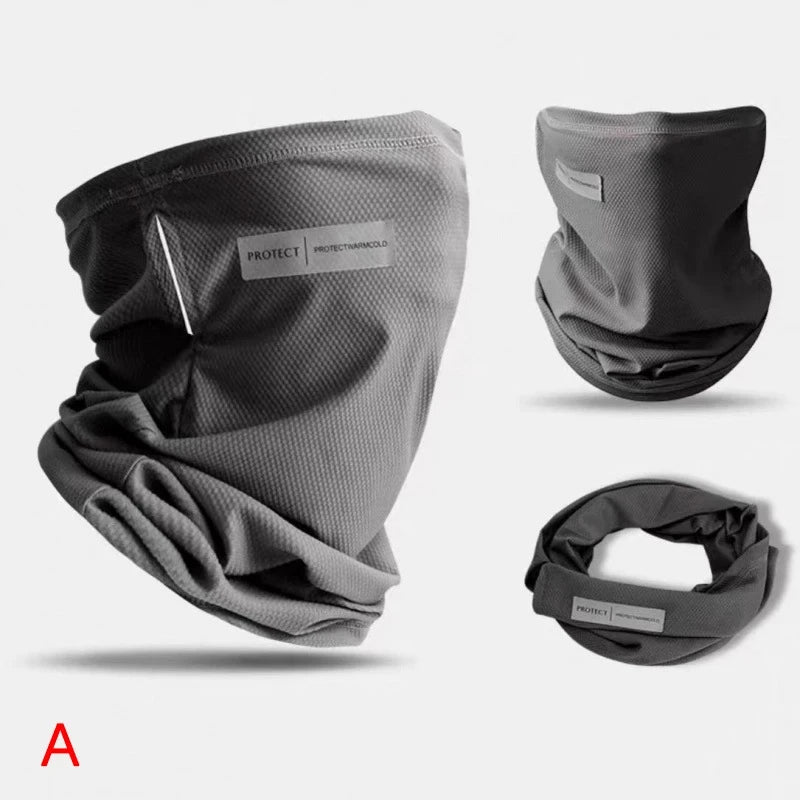Summer Ice Silk Sunscreen Mask For Men Women Outdoor Cycling Face Cover Solid Color Neck Wrap UV Protection Ear Bandana Scarf Peaceful Pleasures Health and Wellness A