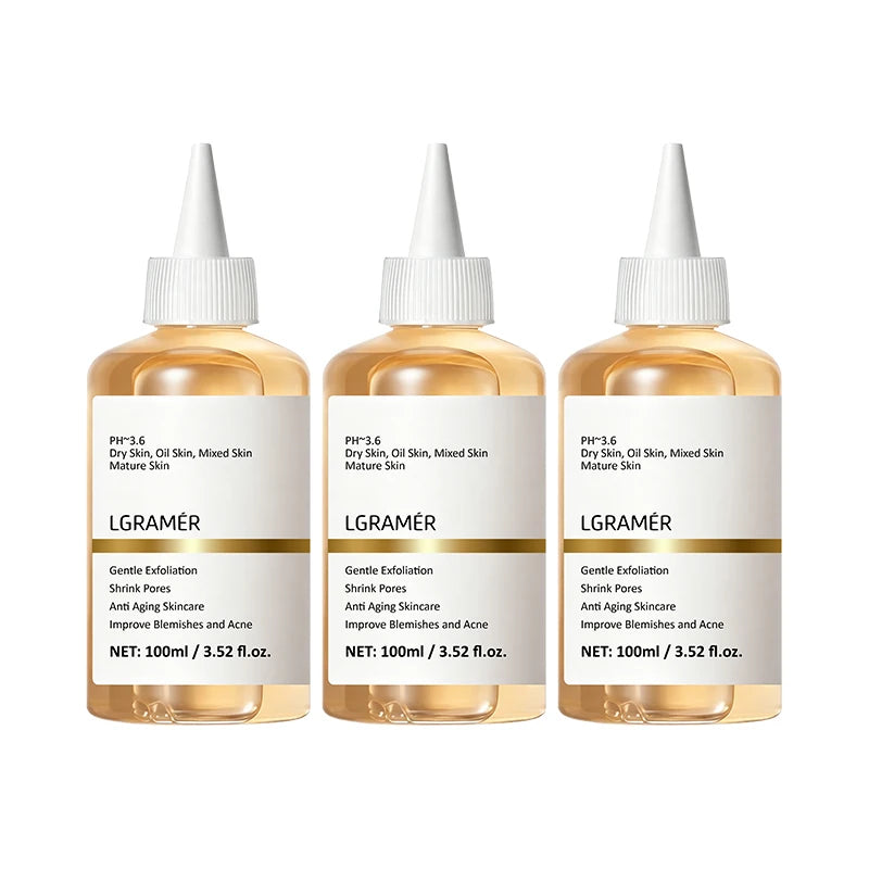 7% Glycolic Acid Exfoliating Toner,Exfoliating Facial Toner,Pore Minimizing Toner,Smooth Skin, Even Tone,Hydrating Formula 100ml Peaceful Pleasures Health and Wellness 100ml-3PCS