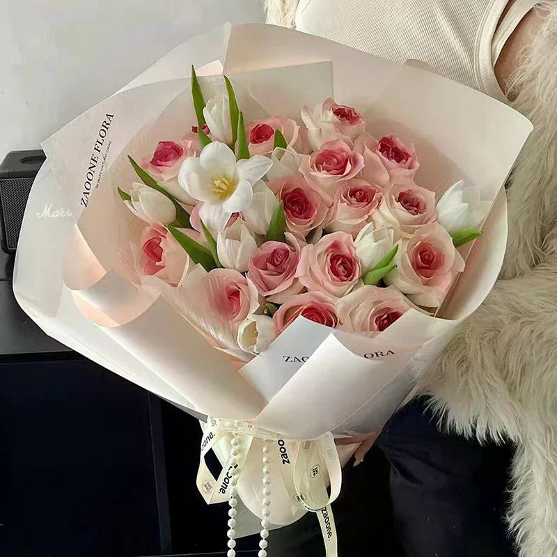 20-Pack Two-Sided Waterproof Flower Bouquet Wrapping Paper 58x58cm
