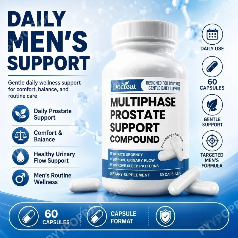 Docteat Men's Daily Wellness Capsules – D3, Zinc, Selenium 60ct