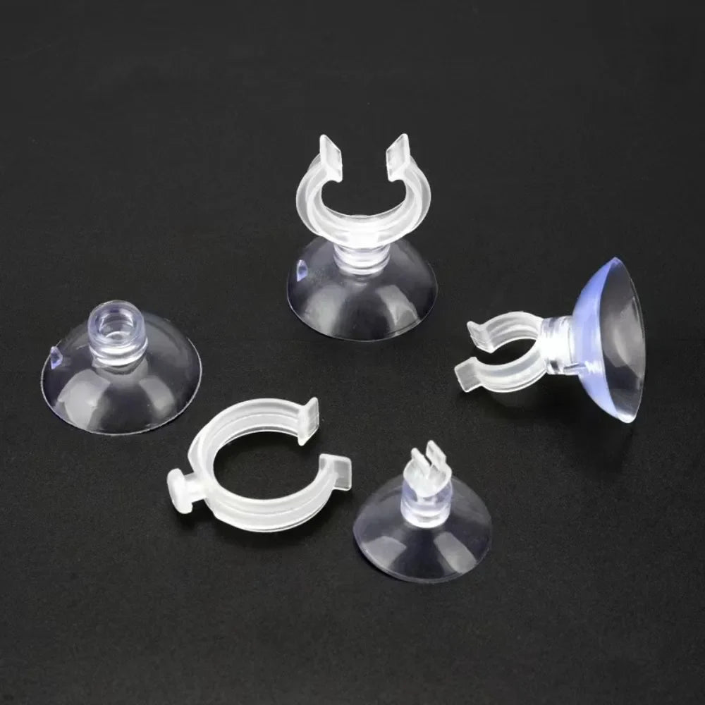 10-Pack Aquarium Suction Cups with Hook & Hose Clamp | Fish Tank