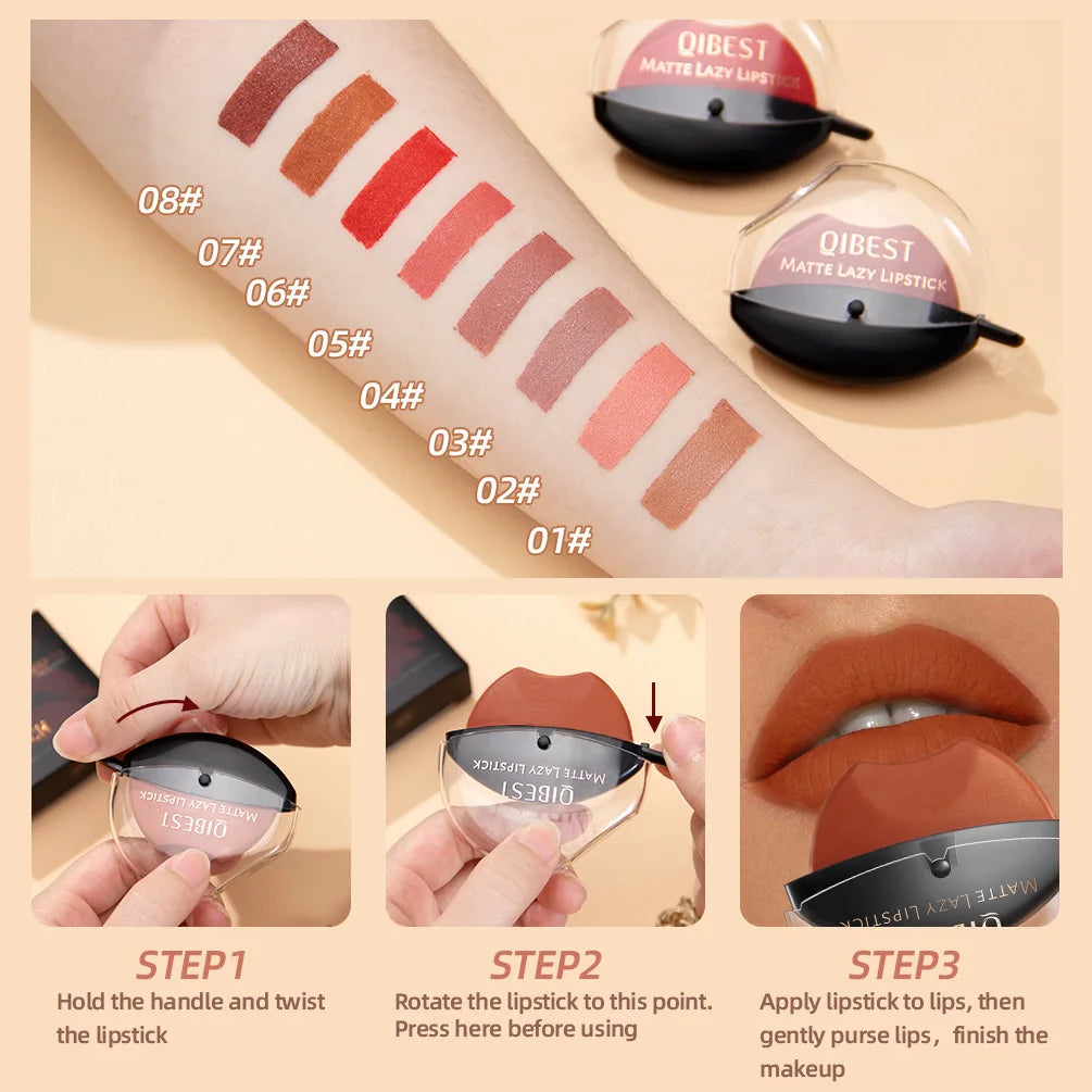 QiBest Velvet Matte Lipstick – Waterproof Long-Lasting Lip Color