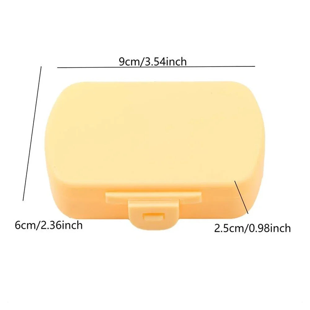 SPSPMA 1PCS Travel Pill Organizer, 6 Compartments Daily Pill Case, Portable Small Pill Box for Purse or Pocket Peaceful Pleasures Health and Wellness