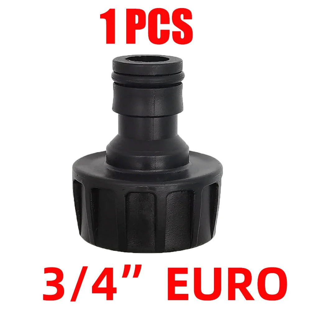 EURO USA 3/4 Inch Male Threaded Quick Connector Drip Irrigation Watering System Joint Nipple Tap Hose Adapter for Garden Tubing Peaceful Pleasures Health and Wellness E-1PCS-EURO
