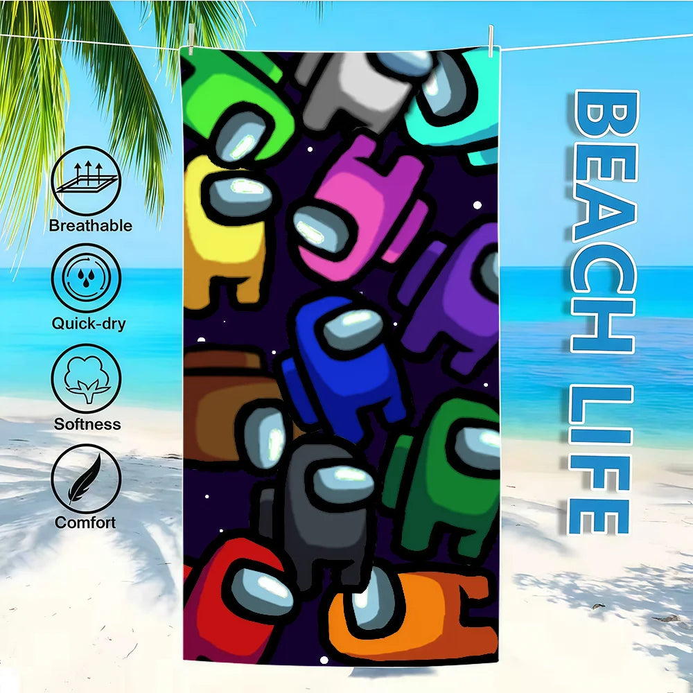 Among Us Quick-Dry Beach Towel | Pool, Travel & Camping