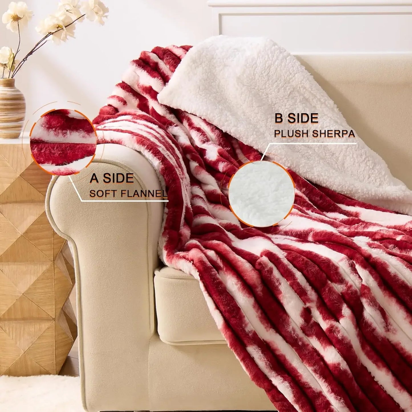 62x84 Heated Blanket with 6 Heat Levels, Auto Shut-Off & ETL Safety - Soft Faux Fur Sherpa Peaceful Pleasures Health and Wellness