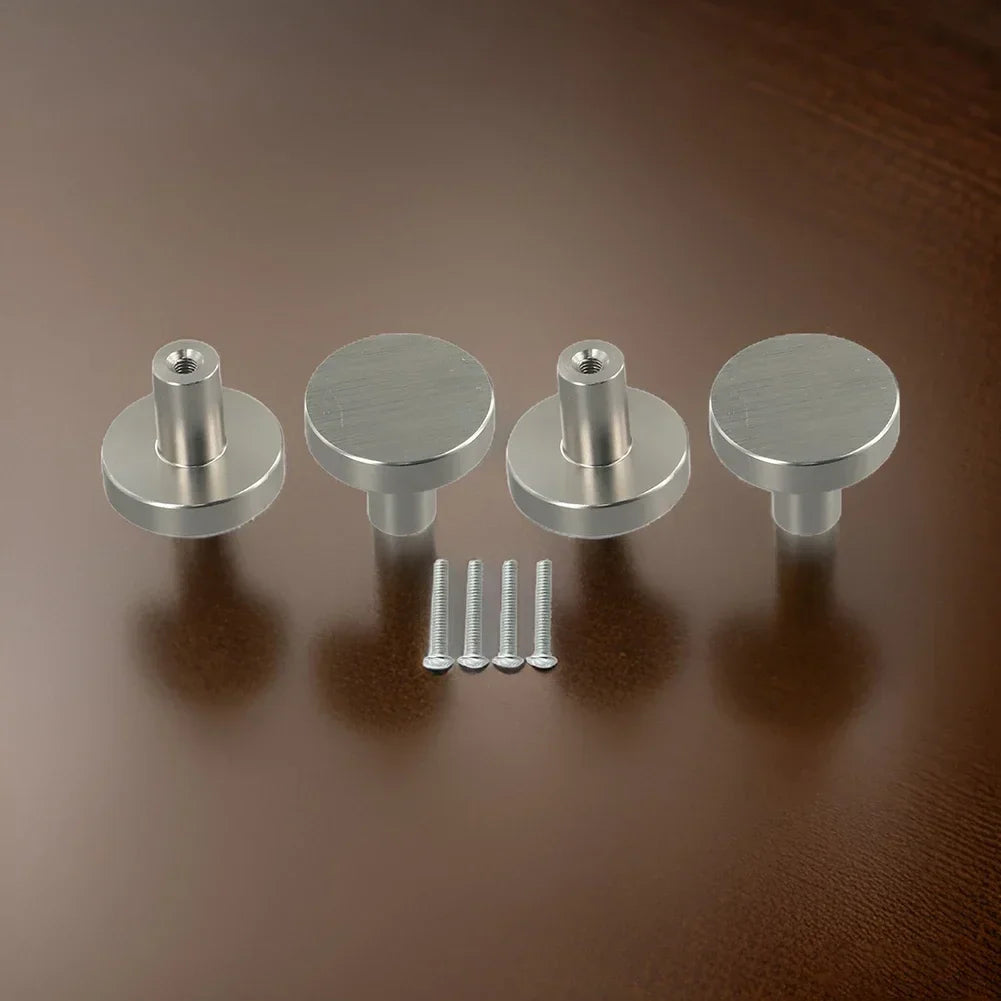 Round Single Hole Cabinet & Drawer Handle | Space Aluminum